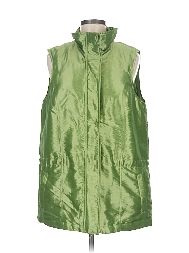 Pre-owned Coldwater Creek Raincoat In Green