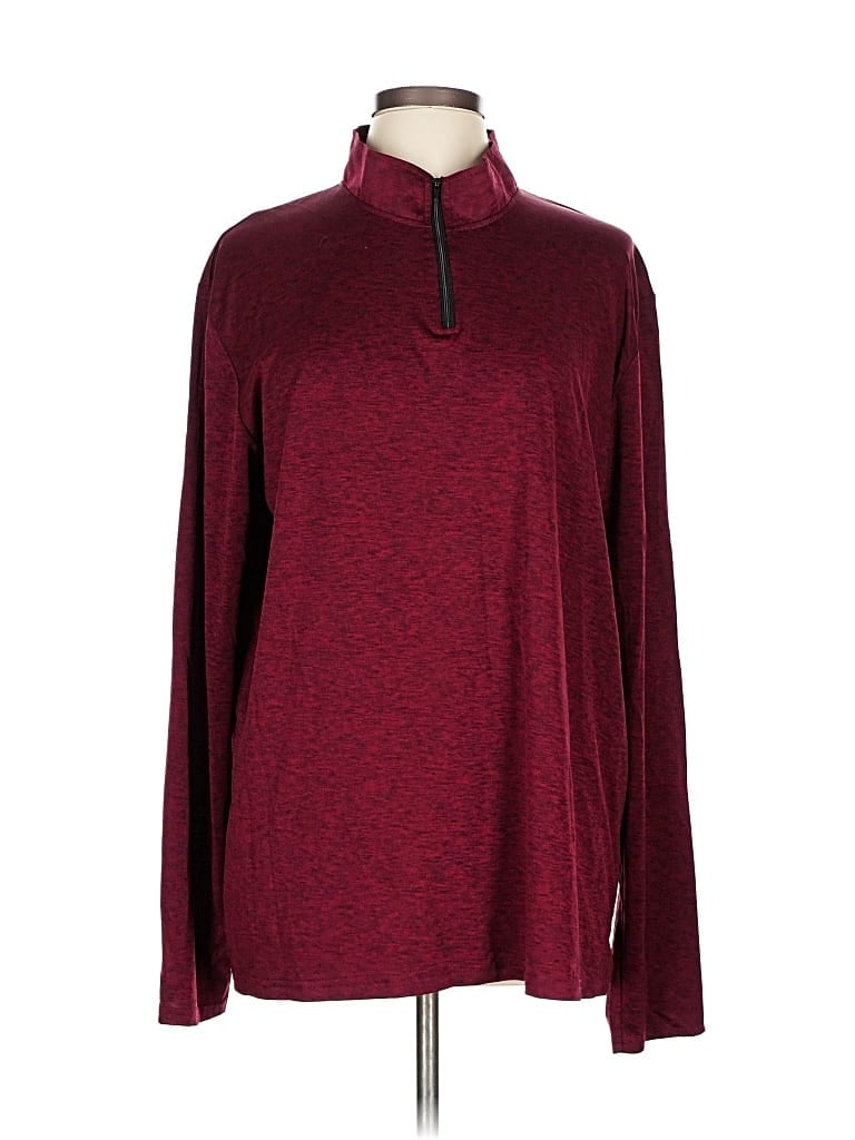 Pre-owned Real Essentials Casual Dress In Burgundy