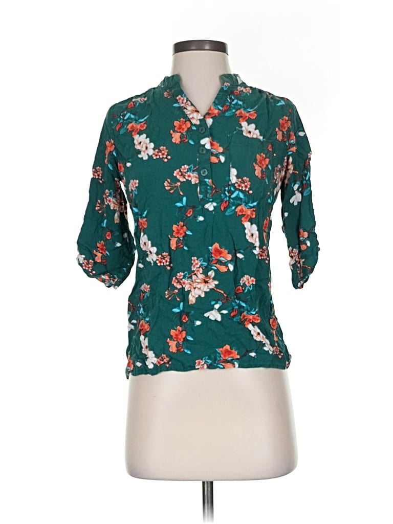 RUE21 Pre-owned 3/4 Sleeve Blouse In Blue