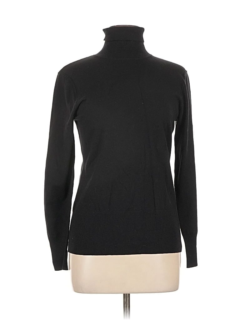 Pre-owned Doncaster Collection Turtleneck Sweater In Black