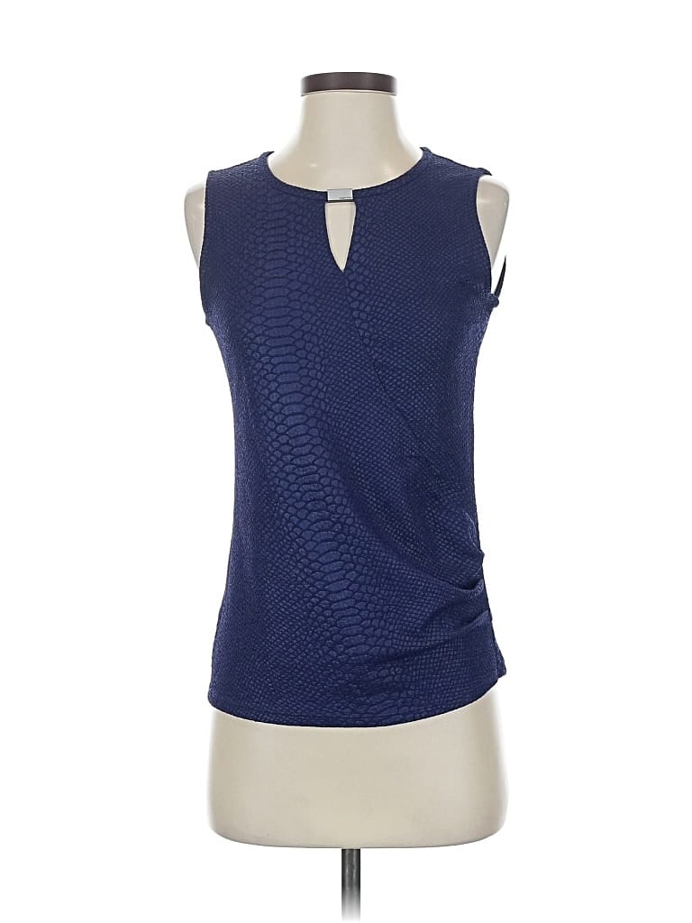 Pre-owned Calvin Klein Sleeveless Blouse In Blue