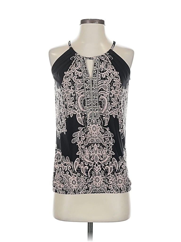 Pre-owned Inc International Concepts Sleeveless Blouse In Black