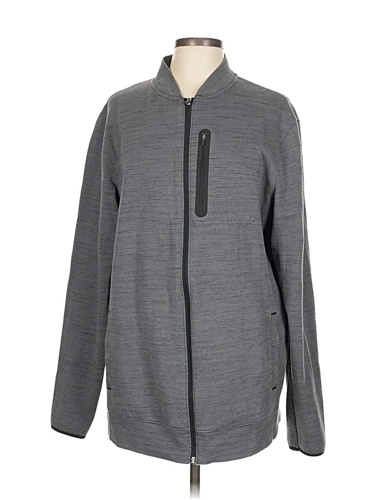 Pre-owned Active By Old Navy Zip Up Hoodie In Gray