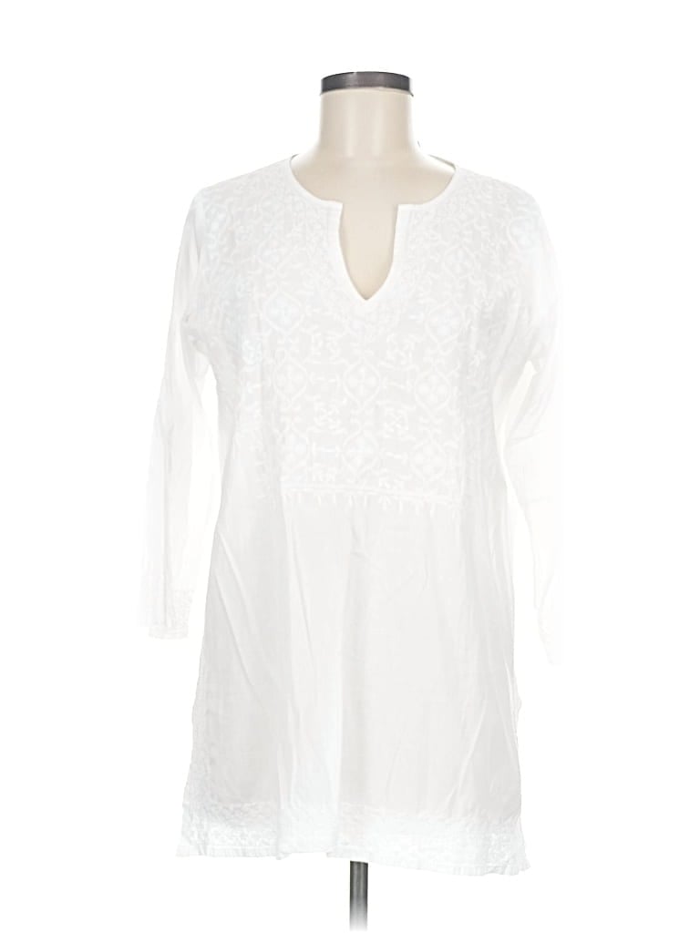 Pre-owned Gretchen Scott Designs 3/4 Sleeve Blouse In White