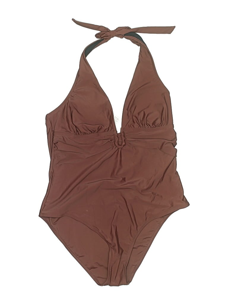 UNBRANDED Pre-owned One Piece Swimsuit In Brown