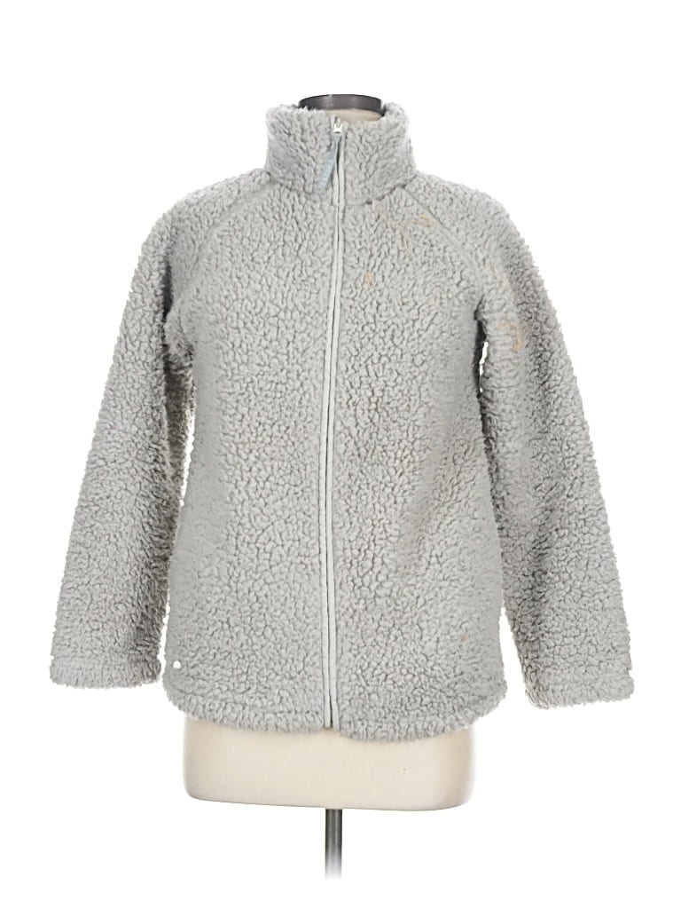 Pre-owned Assorted Brands Fleece Jacket In Gray