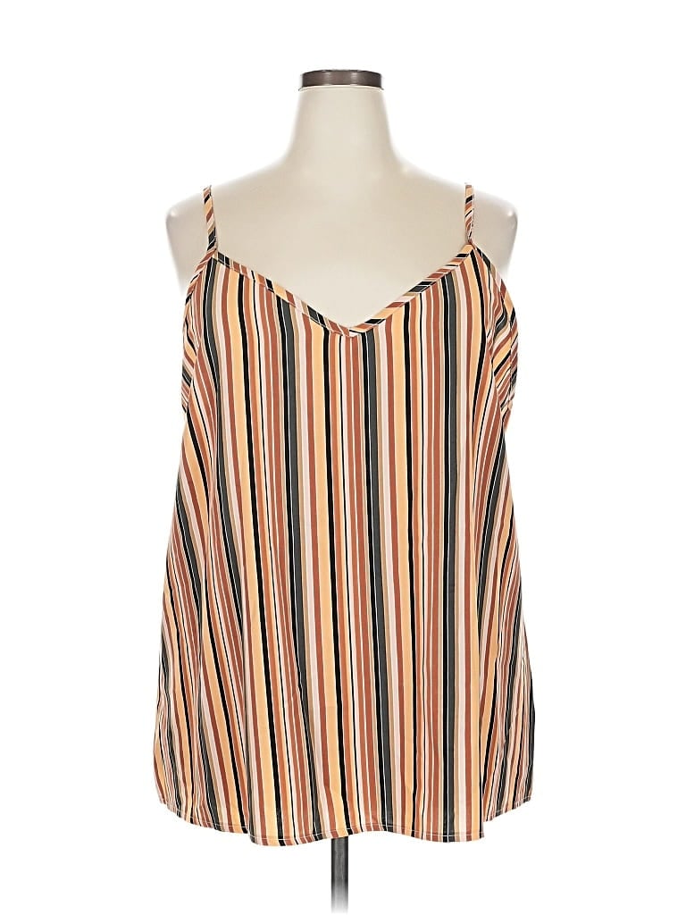 Pre-owned Shein Curve Sleeveless Blouse In Orange