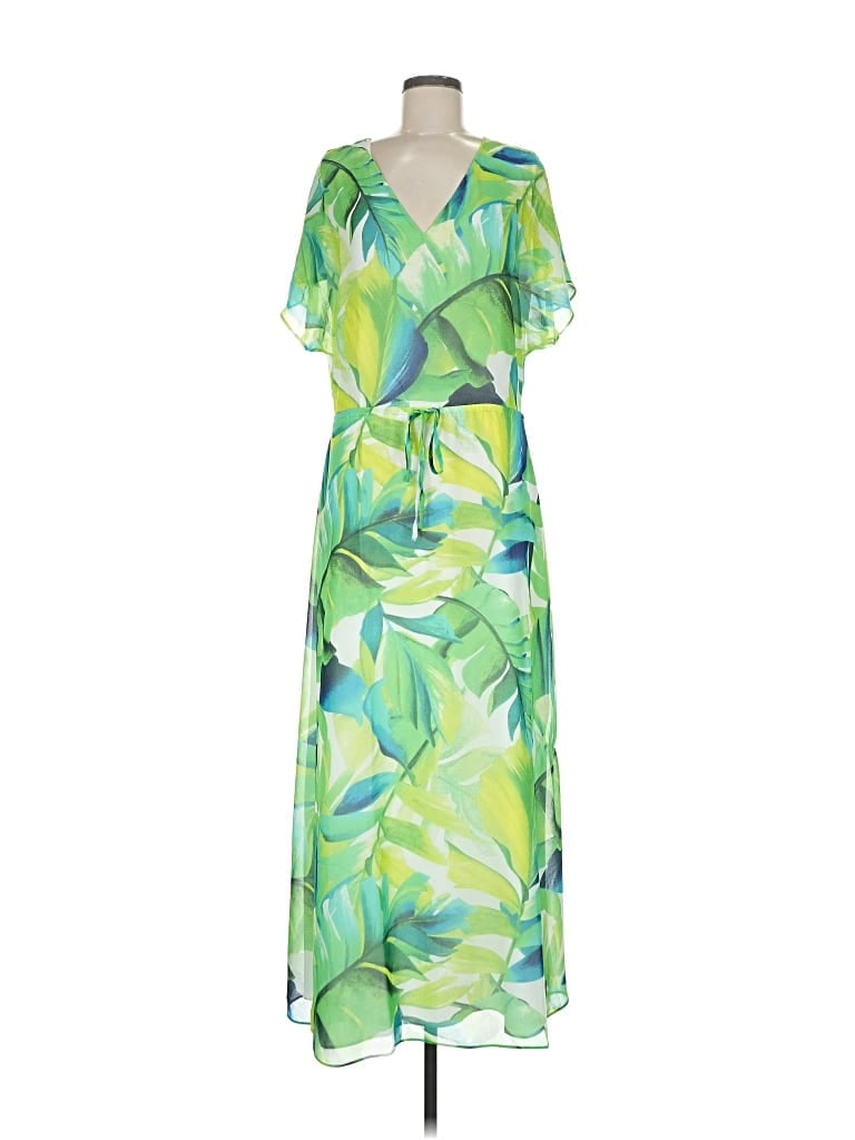 Pre-owned White House Black Market Outlet Casual Dress In Green