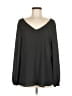 14th & Union 100% Polyester Gray Long Sleeve Blouse Size M - photo 1