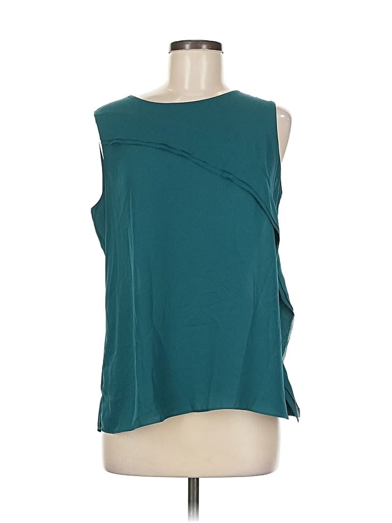 Pre-owned T Tahari Sleeveless Blouse In Blue