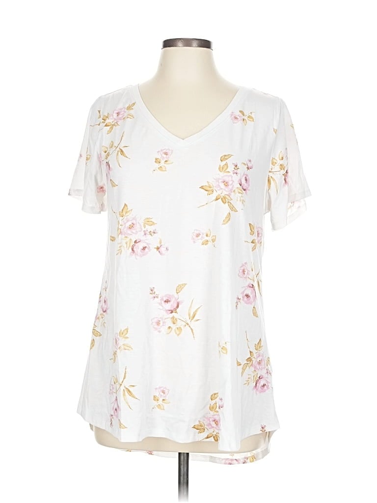 Pre-owned Lularoe Short Sleeve T-shirt In White