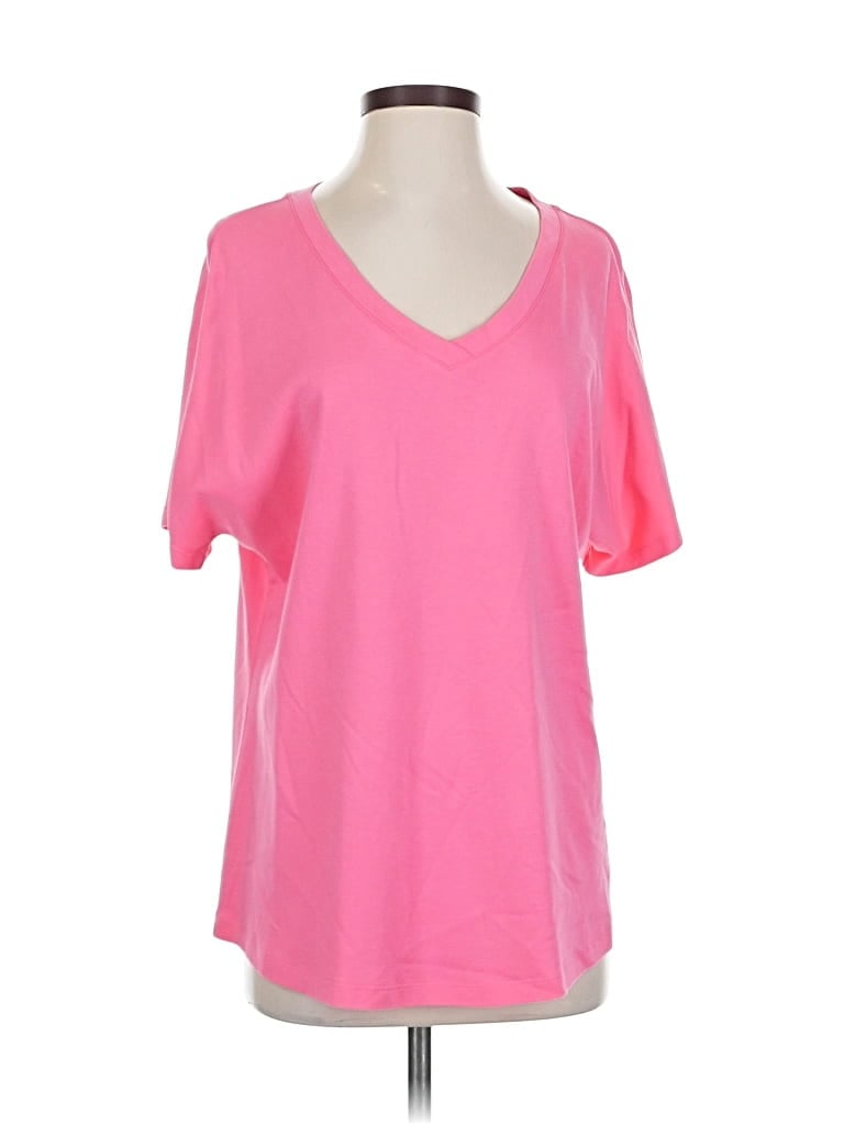 Click to view more detailed imagery on our partner's website Pre-owned Isaac Mizrahi Live Short Sleeve T-shirt In Pink