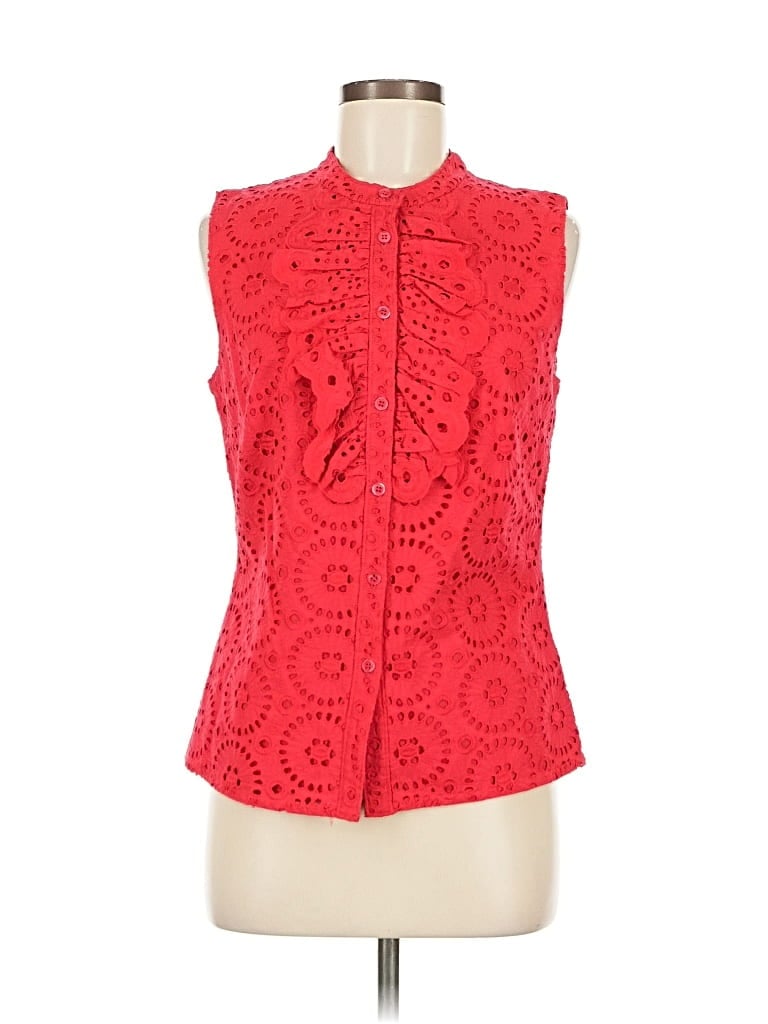 Pre-owned Unbranded Sleeveless Blouse In Red
