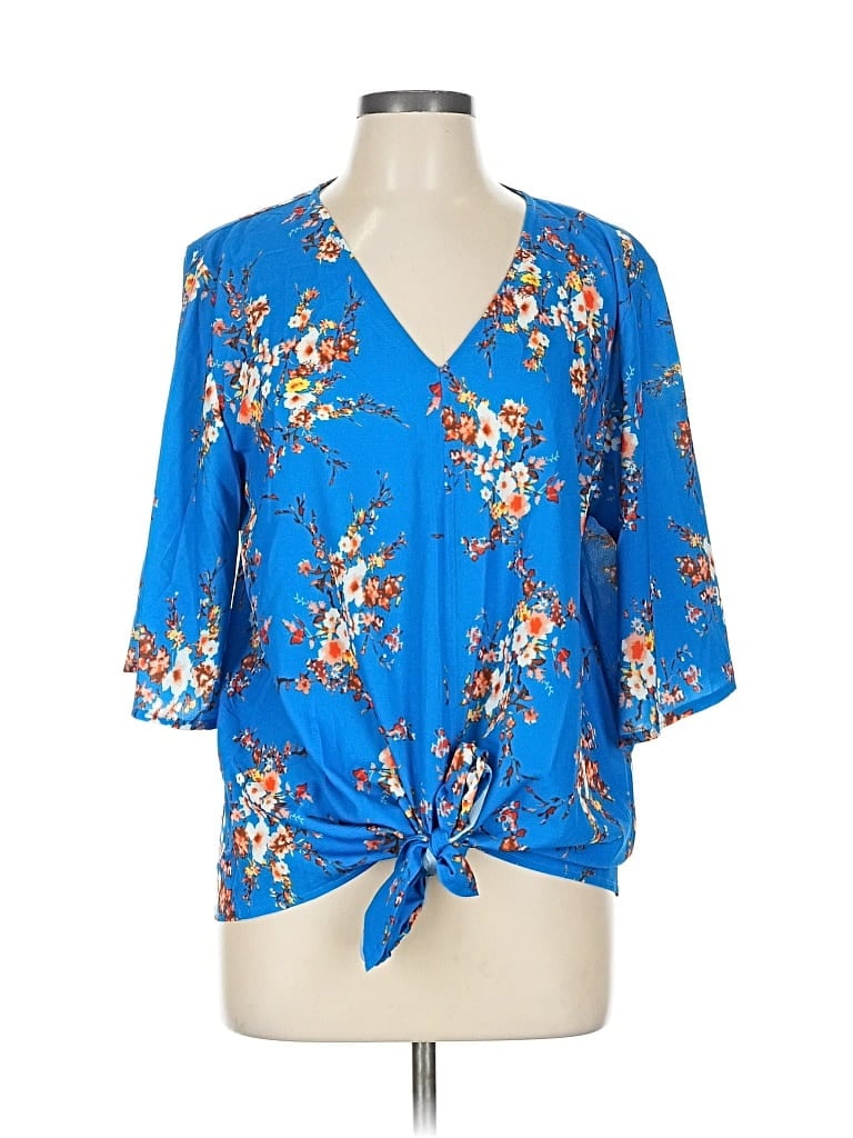Click to view more detailed imagery on our partner's website Pre-owned Fashion 3/4 Sleeve Blouse In Blue