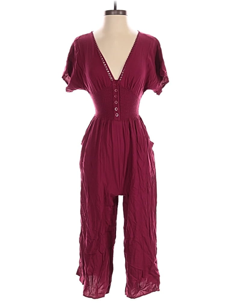 Pre-owned Patrons Of Peace Jumpsuit In Burgundy