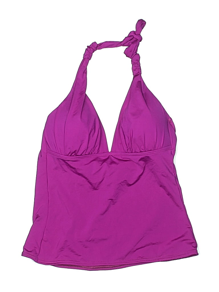 Pre-owned Apt. 9 Swimsuit Top Purple Solid Pattern Swimwear