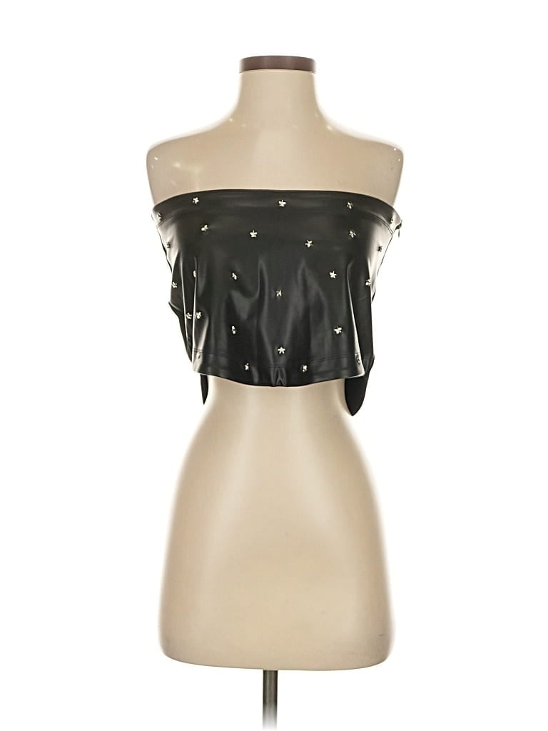 Pre-owned Adika Tube Top Black Strapless Neckline Tops