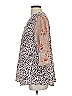 Grace & Emma 100% Polyester Animal Print Brown 3/4 Sleeve Blouse Size S - photo 5
