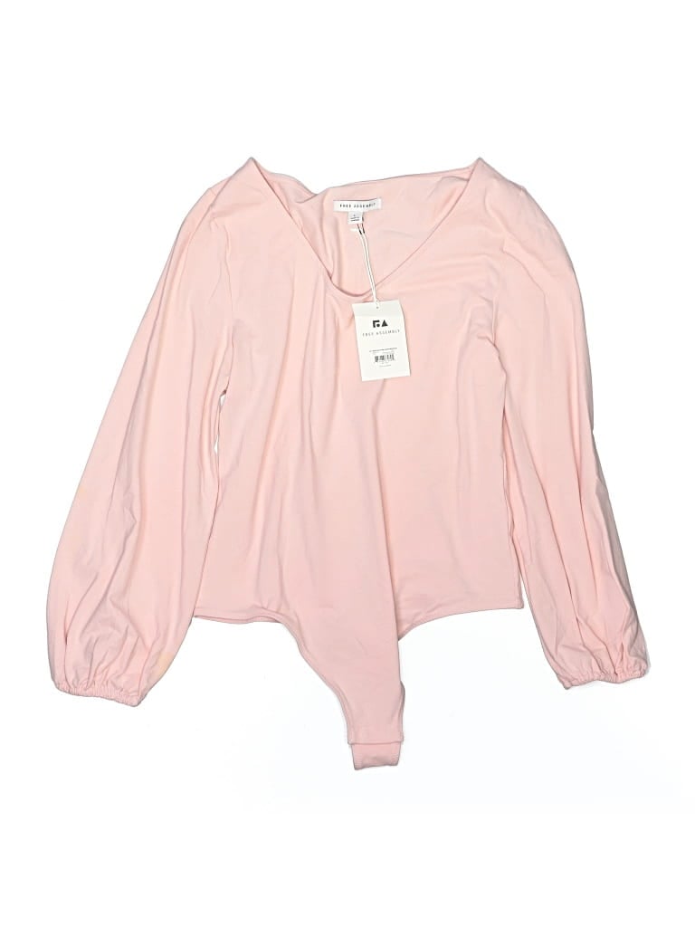 Pre-owned Free Assembly Long Sleeve Blouse In Pink