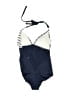 Hue Stripes Color Block Blue One Piece Swimsuit Size 1 - photo 2