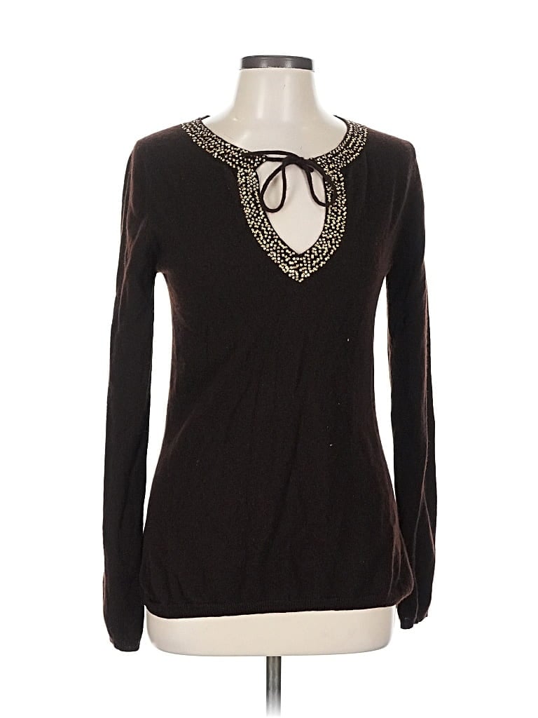 Pre-owned Juicy Couture Cashmere Pullover Sweater In Black