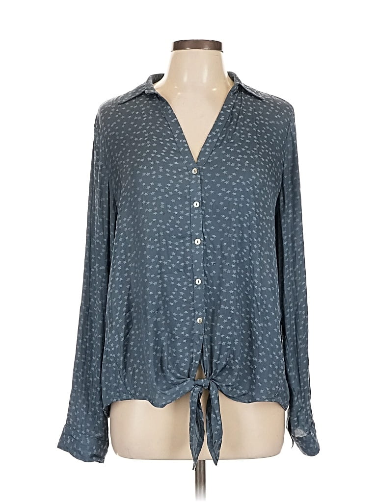 Pre-owned Lovestitch Long Sleeve Blouse In Blue