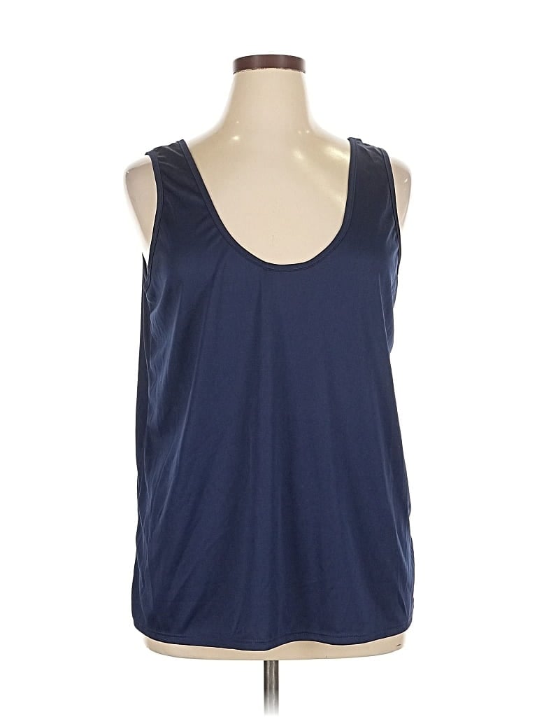 Pre-owned Kate & Mallory Designs Tank Top Blue Scoop Neck Tops