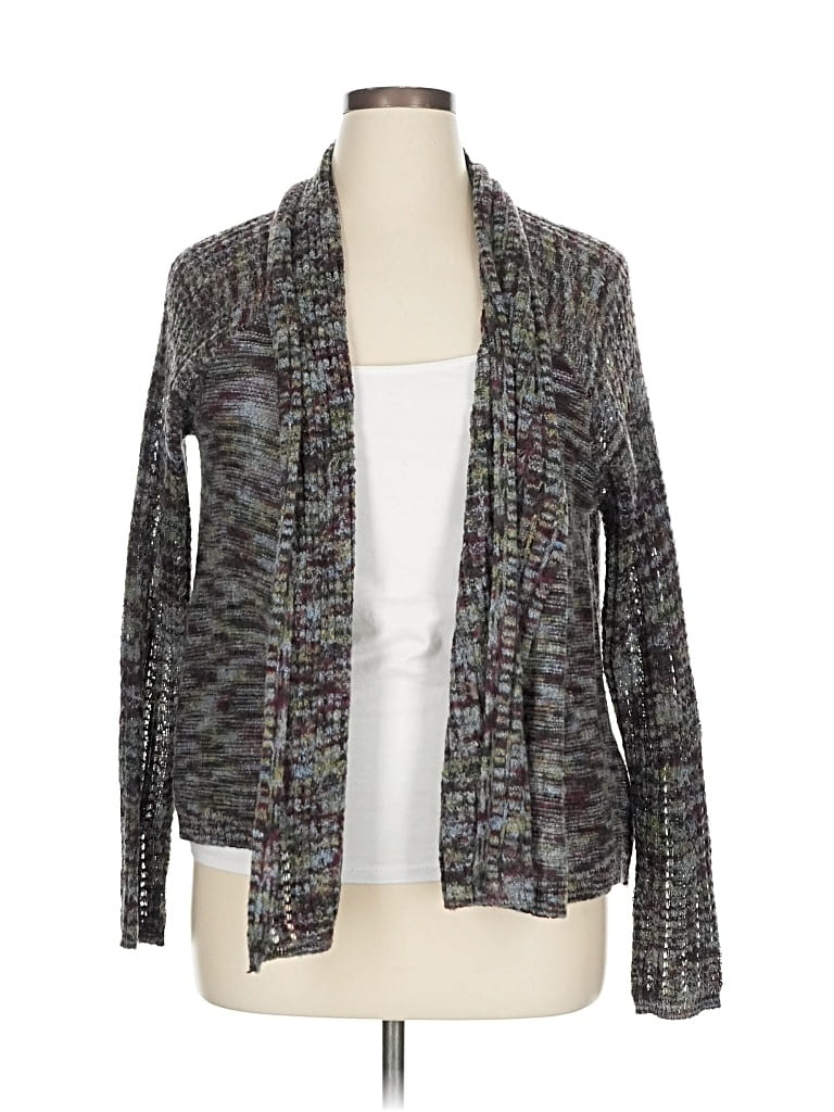 Pre-owned Sonoma Life + Style Cardigan Sweater In Gray