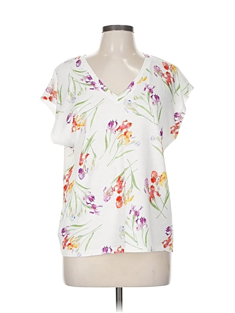 Pre-owned United Colors Of Benetton Short Sleeve T-shirt In White