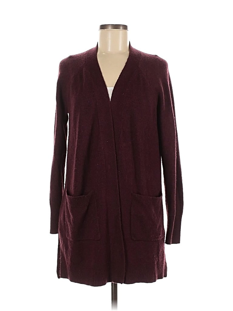 Pre-owned Ann Taylor Loft Kimono In Burgundy
