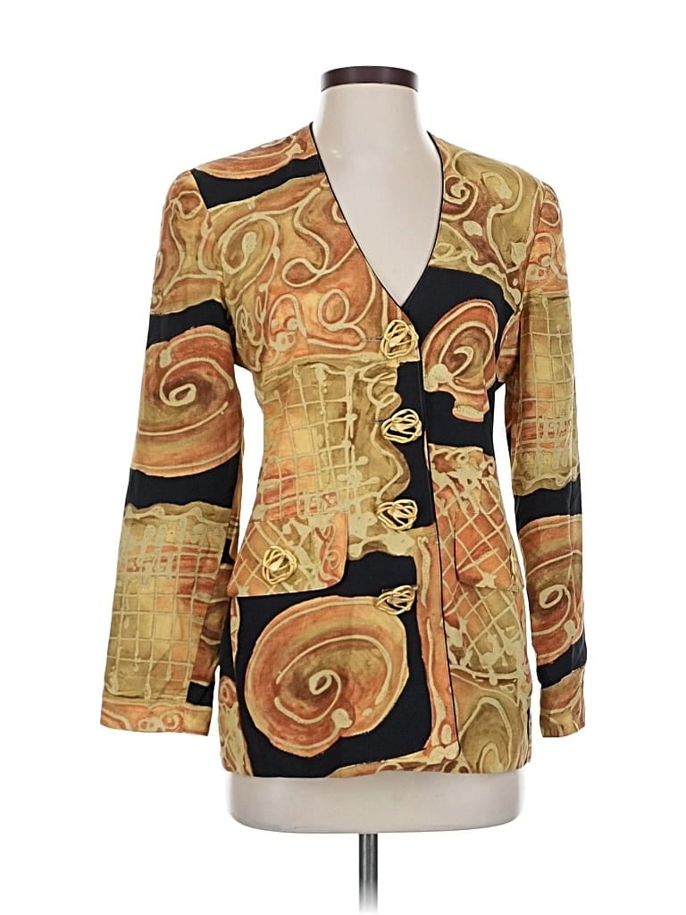 Pre-owned Platinum Blazer Jacket In Gold