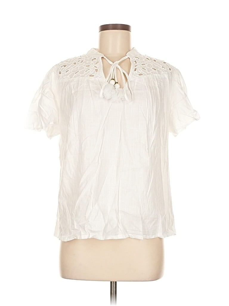 Knox Rose Short Sleeve Blouse In White