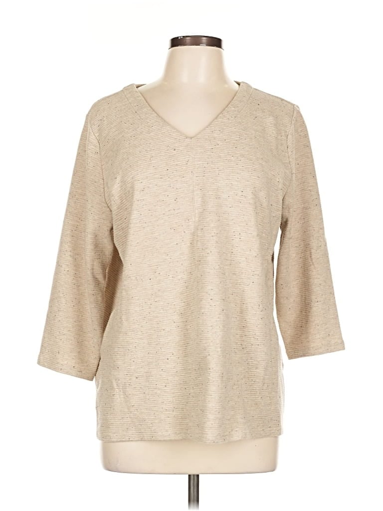 Pre-owned Jjill Pullover Sweater In Brown