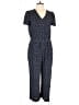 Talbots 100% Viscose Polka Dots Blue Jumpsuit Size 8 - photo 1