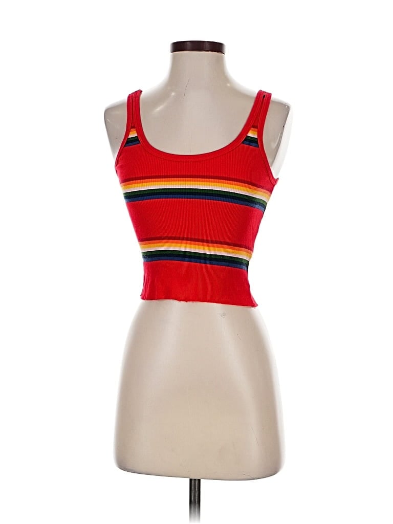 Pre-owned Brandy Melville Tank Top Red Square Neckline Tops