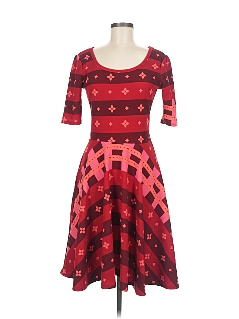 Pre-owned Lularoe Cocktail Dress In Red