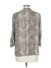DR2 100% Polyester Metallic Silver 3/4 Sleeve Blouse Size L - photo 2