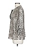 DR2 100% Polyester Metallic Silver 3/4 Sleeve Blouse Size L - photo 5