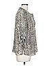 DR2 100% Polyester Metallic Silver 3/4 Sleeve Blouse Size L - photo 4
