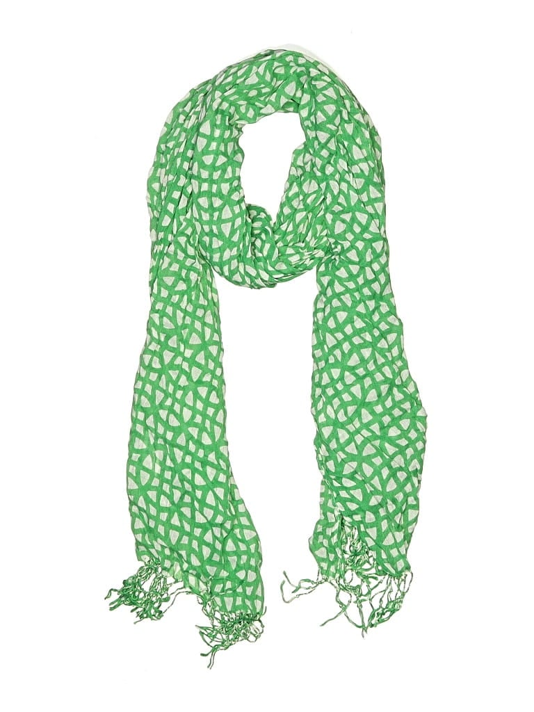 Pre-owned Isaac Mizrahi Live Scarf In Green
