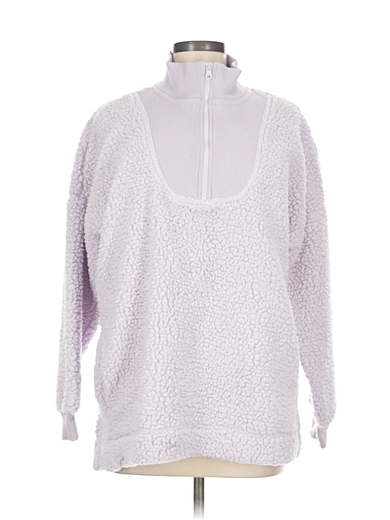 Pre-owned Aerie Fleece Jacket In Purple