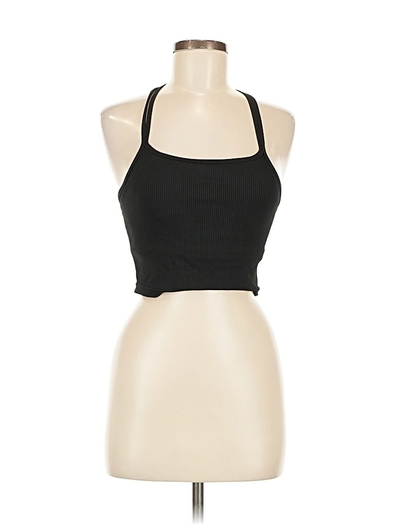 Pre-owned Adrienne Vittadini Tank Top Black Halter Neckline Tops