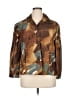 N Touch 100% Polyester Print Brown Jacket Size 16 (petite) - photo 1