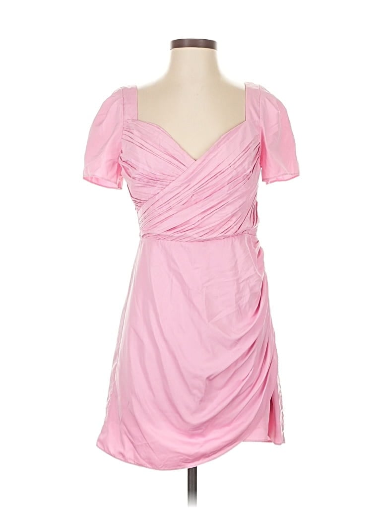 Pre-owned H&m Short Sleeve Top Pink Sweetheart Neckline Tops