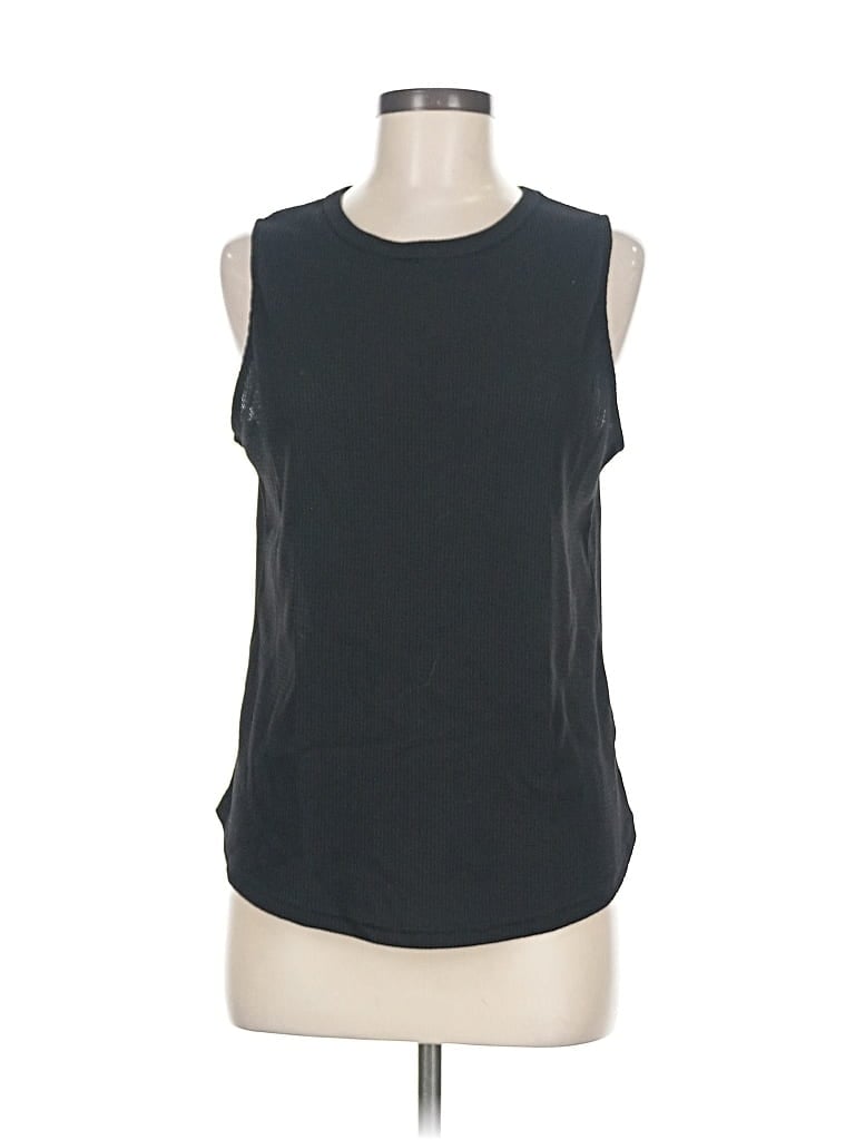 Pre-owned Unbranded Sleeveless T-shirt In Black