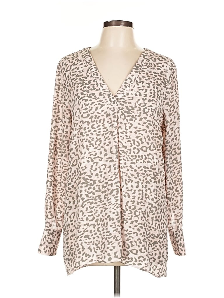 Pre-owned Dr2 Long Sleeve Blouse In Brown