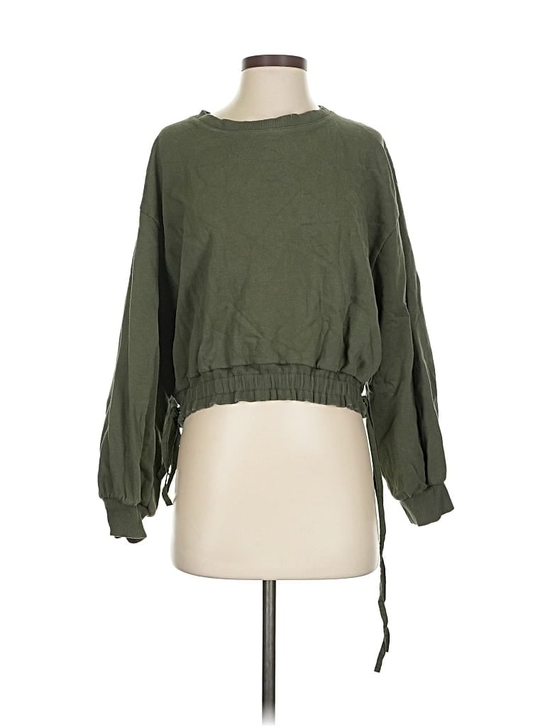Pre-owned Zara Pullover Sweater In Green