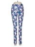 Assorted Brands Floral Blue Leggings Size M - photo 1
