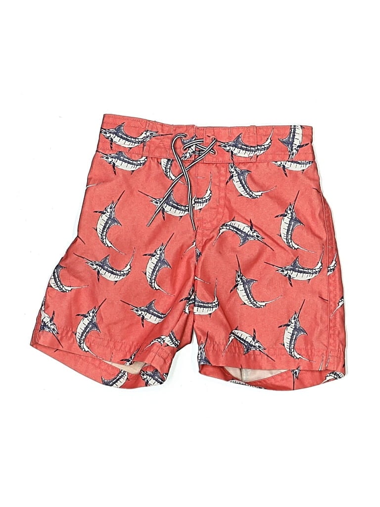 Click to view more detailed imagery on our partner's website Pre-owned Janie And Jack Babies' Board Shorts In Red
