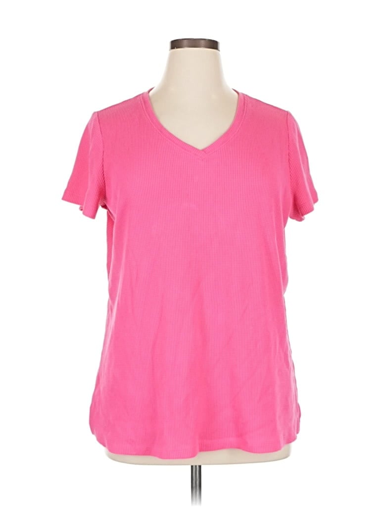 Pre-owned Belle By Kim Gravel Short Sleeve T-shirt In Pink